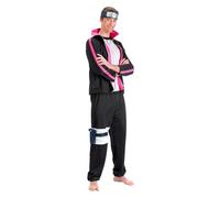 Chaks - Disfraz de Boruto Uzumaki para hombre, traje oficial de Boruto, conjunto de anime de 5 piezas para carnaval, cosplay y Comic Con