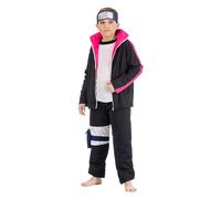 Chaks - Disfraz de Boruto Uzumaki para niño, traje oficial de Boruto, conjunto de anime de 5 piezas para carnaval, cosplay y Comic Con