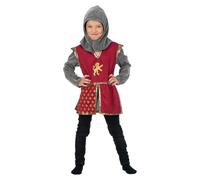 Chaks - Disfraz de caballero para niños, conjunto con túnica y capucha | Traje de caballero medieval, dragón o león, carnaval y cosplay, fiestas de cumpleaños infantiles, juegos de rol