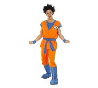 Chaks - Disfraz de Goku Saiyajin para hombre, traje oficial de Dragon Ball, set de anime de 7 piezas para carnaval y Halloween