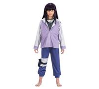 Chaks Disfraz de Hinata Uzumaki de Naruto para niños, tallas 128 - 152, color azul y lila, manga para carnaval, cosplay (140)