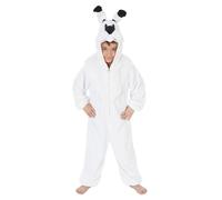 Chaks Disfraz infantil de perro Idefix con licencia de asterix y obelix, talla 152, Blanco, 152 cm