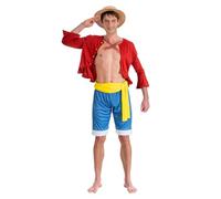 Chaks C4612M Luffy - Disfraz de una pieza para adulto, talla M