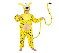 Chaks - Disfraz de Marsupilami para adultos, mono oficial de cómic, mono amarillo con capucha para carnaval y Comic Con