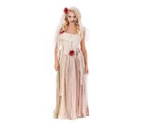 Chaks - Disfraz de novia zombi para mujer, 2 piezas, vestido de Halloween