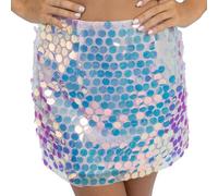 Chaks - Falda de lentejuelas para adultos, minifalda brillante como accesorio de disfraz para festivales y carnaval, atuendo de fiesta