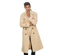 Chaks - Gabardina para adultos, abrigo de detective para Carnaval | Abrigo beige de inspector, disfraz para Carnaval y fiestas temáticas, look clásico de detective