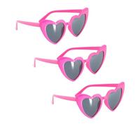 Chaks - Gafas de corazón para mujer, juego de 3, gafas de fiesta para mujer, accesorio para festivales, despedidas de soltera, bodas y fiestas