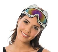 Chaks - Gafas de esquí con orejas de gato, gafas con strass para mujer