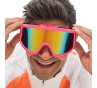 Chaks - Gafas de esquí estilo 80s/90s, gafas llamativas en look retro para festivales, apres ski, fiestas