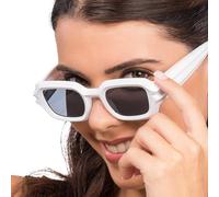 Chaks - Gafas de sol, gafas de fiesta vintage rectangulares