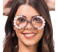 Chaks - Gafas hippies, accesorio de los años 70, con flores y pedrería