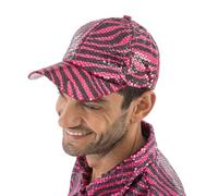 Chaks - Gorra con lentejuelas con estampado de tigre, gorra brillante para mujer y hombre, accesorio de disfraz para carnaval y festivales