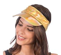 Chaks - Gorra con visera holográfica, gorra brillante