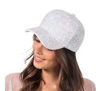 Chaks - Gorra de béisbol con purpurina, gorra de strass para festival, fiesta y carnaval