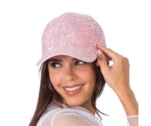 Chaks - Gorra de béisbol con purpurina, gorra de strass para festival, fiesta y carnaval