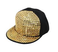 Chaks - Gorra Snapback con Tachuelas Doradas, Gorra de Hip Hop