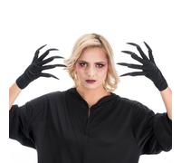 Chaks - Guantes con uñas brillantes, 1 par, accesorios de disfraz para brujas y vampiros en Halloween y Carnaval
