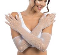 Chaks: guantes de rejilla para mujer, guantes brillantes con pedrería, accesorio de moda para festivales, discotecas y fiestas