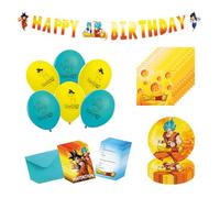 Chaks - Kit de fiesta de Dragon Ball para niños, accesorios para fiestas