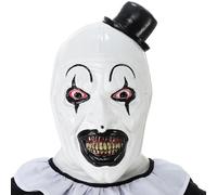 Chaks - Terrifier Art the Clown Mask, accesorio para disfraces de Halloween, mascara de latex con la cabeza llena de terror para cosplay de carnaval
