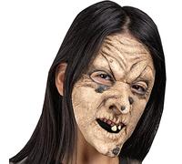 Chaks Máscara de bruja malvada forúnculo 22 x 17 cm color carne látex para adultos accesorio de disfraz Halloween Walpurgisnacht Carnaval