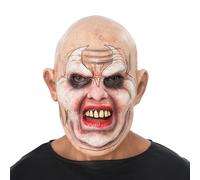 Chaks - Máscara de látex Psycho para adultos, máscara facial de terror, asesino, accesorios para disfraces de Halloween y carnaval