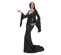 Chaks Morticia Addams - Vestido negro para mujer, disfrazarse, Cosplay para: Halloween - Tema(s): Celebridad - Talla L, Negro , L