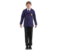 Chaks - Miércoles uniforme escolar Xavier Thorpe, 3 piezas de disfraces para niños, traje para Halloween y carnaval