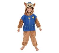 Chaks - Mono Chase para niños, pijama oficial de Paw Patrol con capucha, conjunto mullido para carnaval y para el día a día