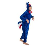 Chaks - Mono de gallo de Francia, disfraz de aficionado para hombre en azul, blanco y rojo, mono tricolor para el Mundial, la Eurocopa y las retransmisiones públicas