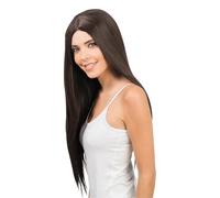 Chaks - Peluca de pelo largo 73 cm, recto con raya en medio, pelo sintético, para cosplay, festival, carnaval