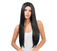 Chaks - Peluca de pelo largo 73 cm, recto con raya en medio, pelo sintético, para cosplay, festival, carnaval