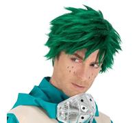 Chaks - Peluca decorativa para hombre, accesorio oficial de disfraz de My Hero Academia, anime verde para carnaval y cómic