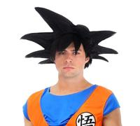 Chaks - Peluca Goku Saiyajin, Dragon Ball, accesorio para disfraz, complemento para carnaval, Halloween y fans del anime