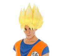Chaks - Peluca Goku Super Saiyajin, accesorio oficial para disfraces de Dragon Ball para carnaval, Halloween y fans del anime