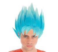 Chaks - Peluca Goku Super Saiyajin Dios para hombre, accesorio oficial del disfraz de anime Dragon Ball para carnaval y Halloween
