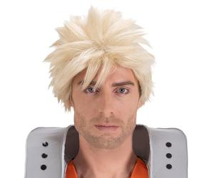 Chaks - Peluca Katsuki Bakugo para hombre, accesorio oficial de disfraz de My Hero Academia, Anime Wig para Carnaval y Comic Con