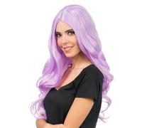 Chaks - Peluca pastel, 66 cm rizos largos para señoras, peluca de pelo largo, cosplay, carnaval & festival