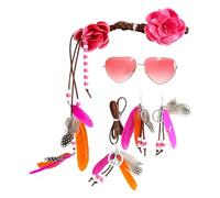 Chaks - Set de 4 accesorios hippies, complementos «Flower Power»