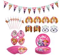 Chaks - Set de vajilla para fiestas de PAW PATROL para 8 niños, 45 piezas