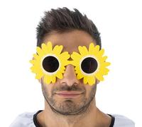 Chaks - Terrifier gafas de flores, amarillo con lentes negras, gafas de fiesta para carnaval, festival, disfraces de terror