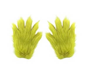 Chaks - The Grinch™ guantes con piel sintética verde, guantes de Navidad, accesorios para disfraces de Grinch