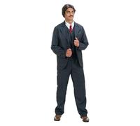 Chaks - Traje de Gomez Addams para hombre, traje oficial de Miércoles, conjunto de 4 piezas para Halloween, cosplay y carnaval