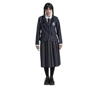 Chaks - Uniforme escolar de miércoles, disfraz de 3 piezas para adultos, en negro y gris, traje para Halloween y carnaval