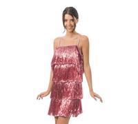 Chaks - Vestido con flecos estilo años 20, corista, disfraz para carnaval, festival, Nochevieja, fiesta temática Charleston