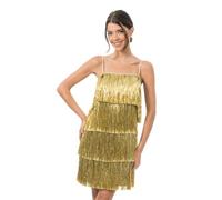 Chaks - Vestido con flecos estilo años 20, corista, disfraz para carnaval, festival, Nochevieja, fiesta temática Charleston