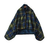 Chal a cuadros Bufanda Manta envolvente de doble capa Chal versátil Hombro cálido Oficina en casa Dormitorio Viaje en coche Avión en metro para mujeres Señora Uso en invierno