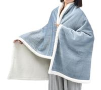 Chal cálido tipo manta, poncho estilo botón, manta cálida para mujeres, niñas, viajeros y estudiantes, cubierta para oficina, hogar, sala de estar, conciertos, camping, noches de cine, eventos