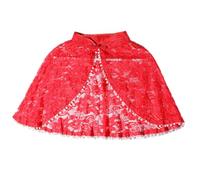 Chal de encaje floral con borlas para mujer, estilo vintage, para primavera, otoño, elegante, formal, vestido de hombro, rosso, Talla única